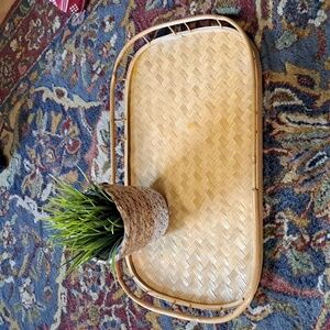 Vintage Tiki Tray Woven Boho